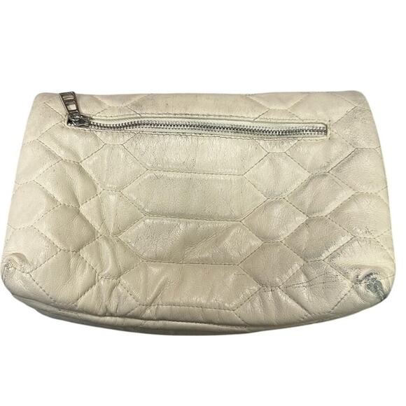 Zadig & Voltaire Cream Quilted Clutch Handbag - Picture 3 of 10